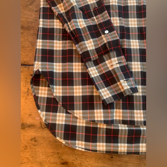 Burberry Ladies Midnight Saoirse Cotton Checked Shirt - Size 10 - Picture 8 of 10